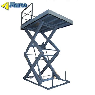 Spezielle Gewichtsstufe Marco Goods Lift Hydraulische Schere Liftplattform auf zwei festen Ebenen