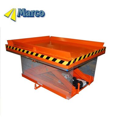 Stabiler hydraulischer Schereheber mit Roll-off-Schutz und Kettennetz